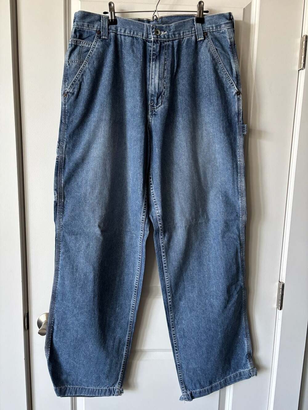 Abercrombie & Fitch 2002 VTG RARE Carpenter Jeans Size 34L Medium Blue